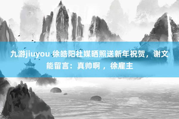 九游jiuyou 徐皓阳社媒晒照送新年祝贺，谢文能留言：真帅啊 ，徐雇主