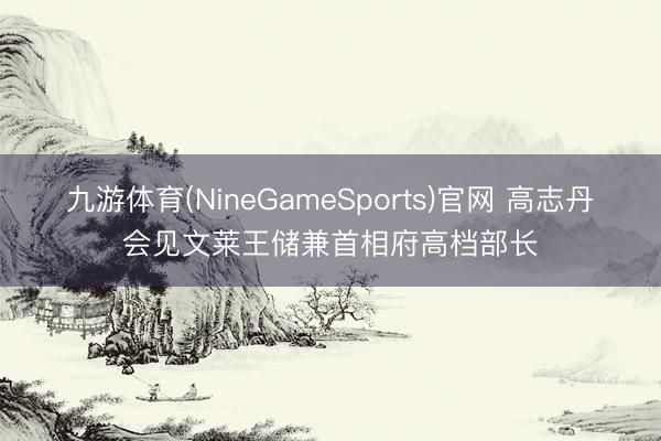 九游体育(NineGameSports)官网 高志丹会见文莱王储兼首相府高档部长
