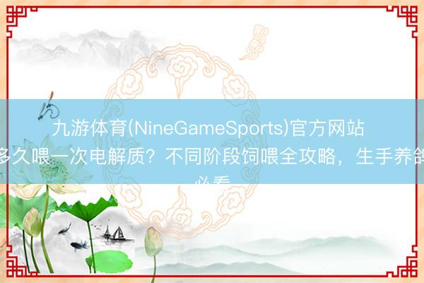 九游体育(NineGameSports)官方网站 鸽子多久喂一次电解质?不同阶段饲喂全攻略,生手养鸽必看