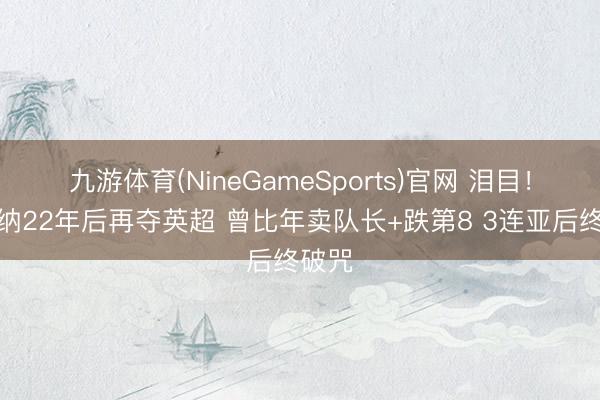 九游体育(NineGameSports)官网 泪目！阿森纳22年后再夺英超 曾比年卖队长+跌第8 3连亚后终破咒