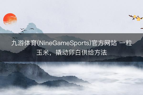 九游体育(NineGameSports)官方网站 一粒玉米，撬动卵白供给方法