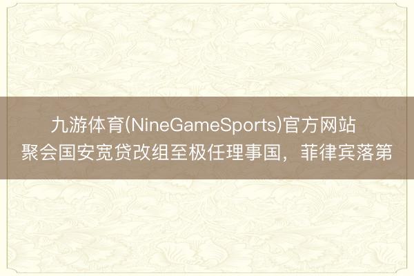 九游体育(NineGameSports)官方网站 聚会国安宽贷改组至极任理事国，菲律宾落第