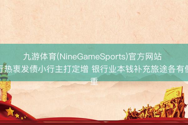 九游体育(NineGameSports)官方网站 大行热衷发债小行主打定增 银行业本钱补充旅途各有侧重