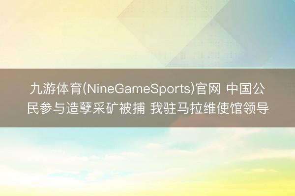 九游体育(NineGameSports)官网 中国公民参与造孽采矿被捕 我驻马拉维使馆领导